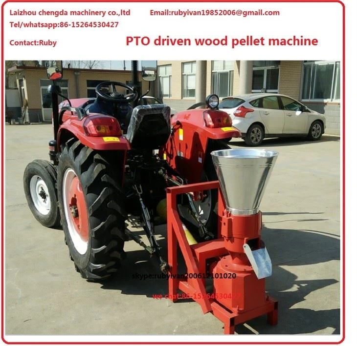 PTO driven wood Flat Die Pellet Mill